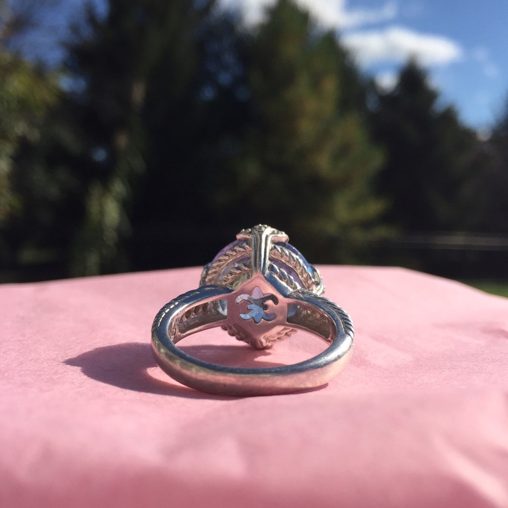 Judith Ripka sterling Blue Quartz ring - Picture 3 of 4